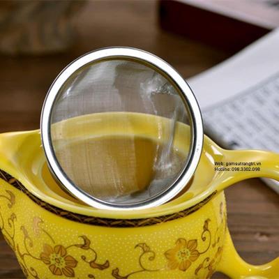 BỘ ẤM CHÉN 2 LỚP HOA DÂY